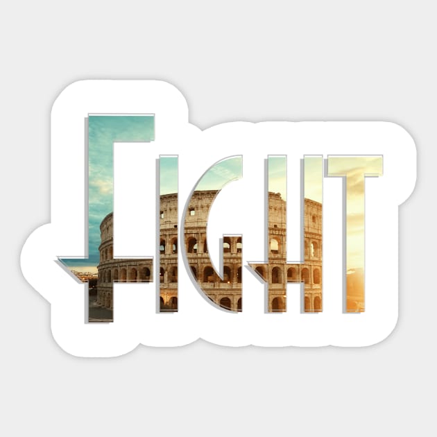 Fight Sticker by afternoontees